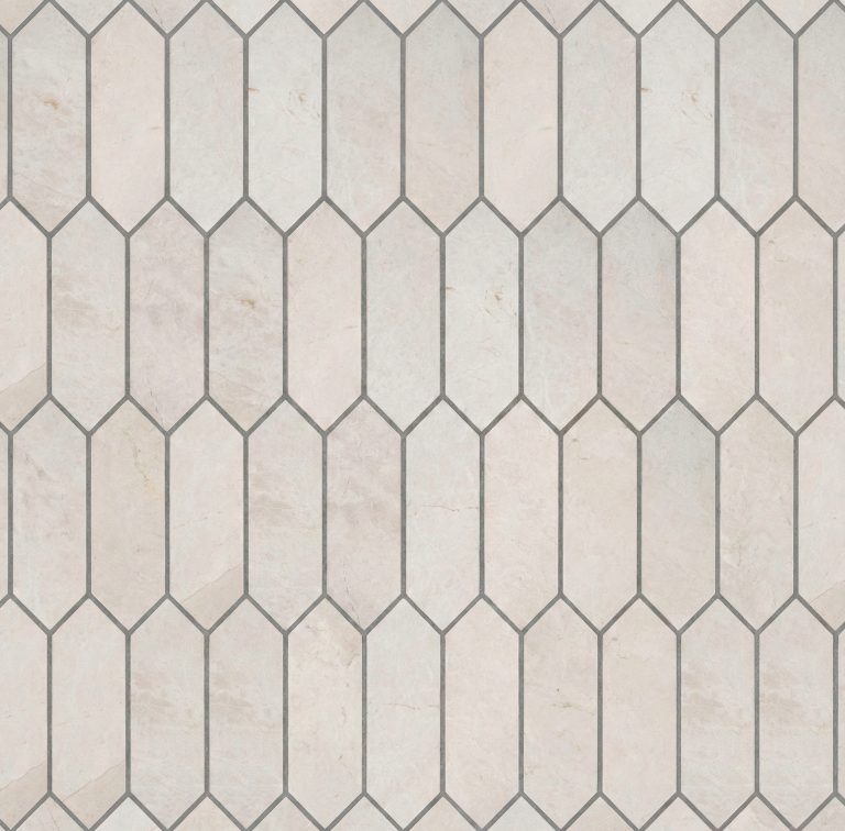 White Emperador Diamond Mosaic