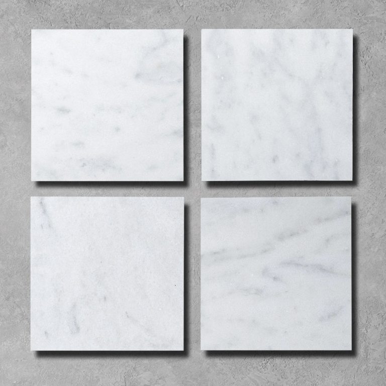 Aegean White Checker Marble Tile