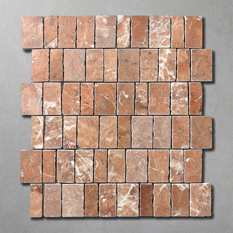 Rosso Marble Chopped Mosaic
