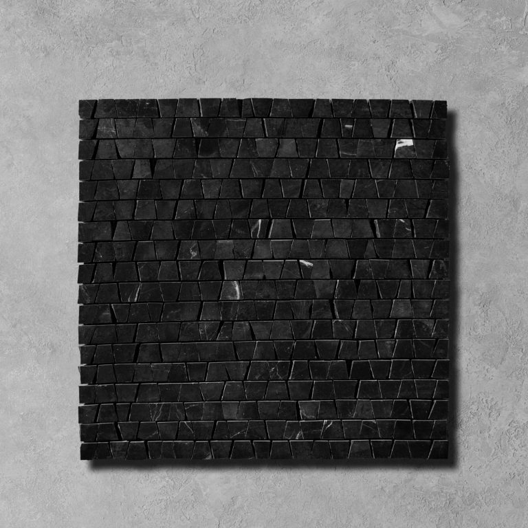 Nero Black Marble Cracked Mini Mosaic