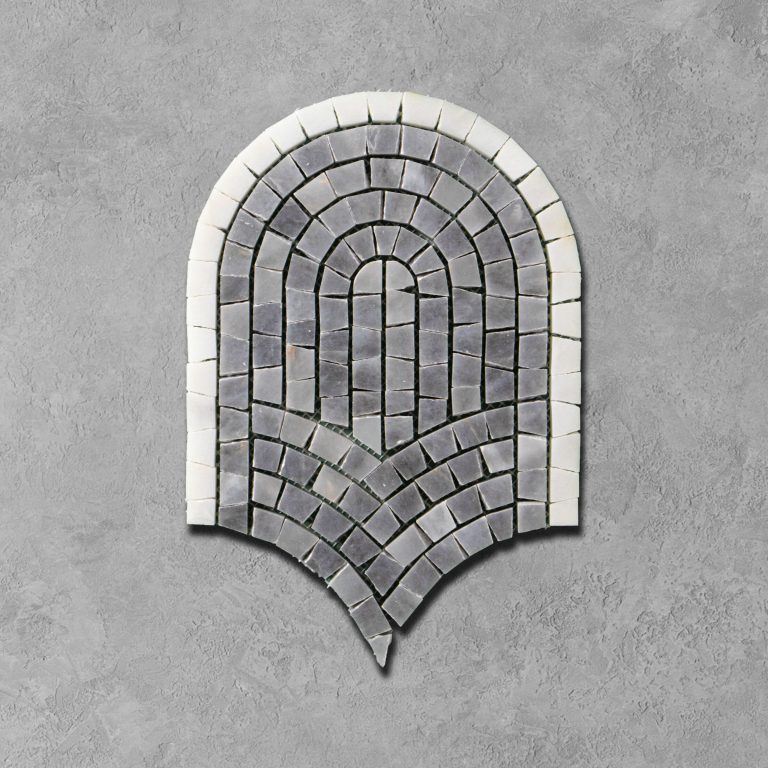 Bluestone Marble Fan Mosaic
