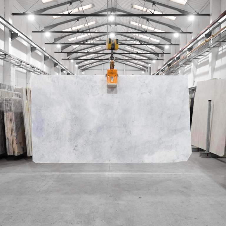 Calacatta White Honed Marble Slab 103837