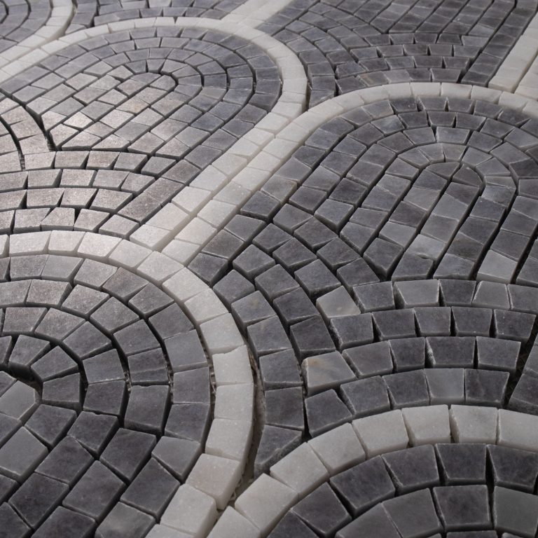 Bluestone Marble Fan Mosaic