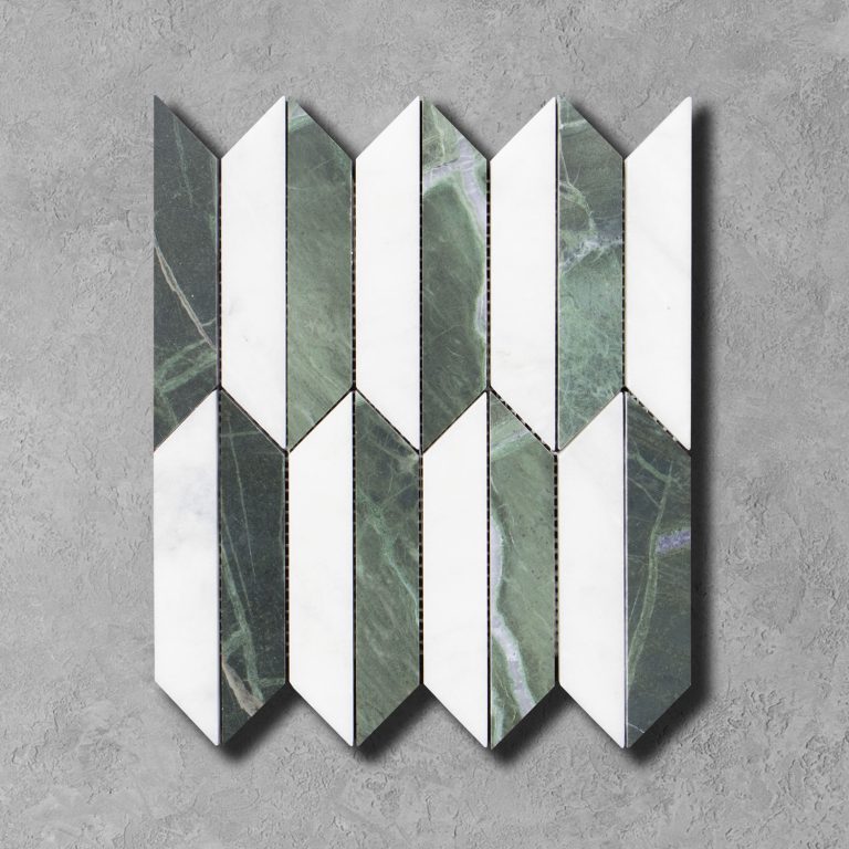 Calacatta Verde Marble Picket Mosaic