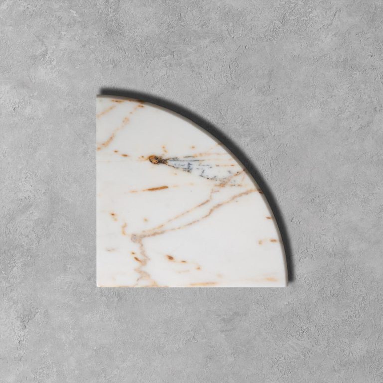 Arabescato Gold Marble Corner Shelf