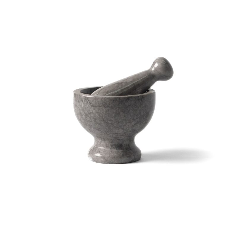 Carrara Grey Marble Pestle and Mortar