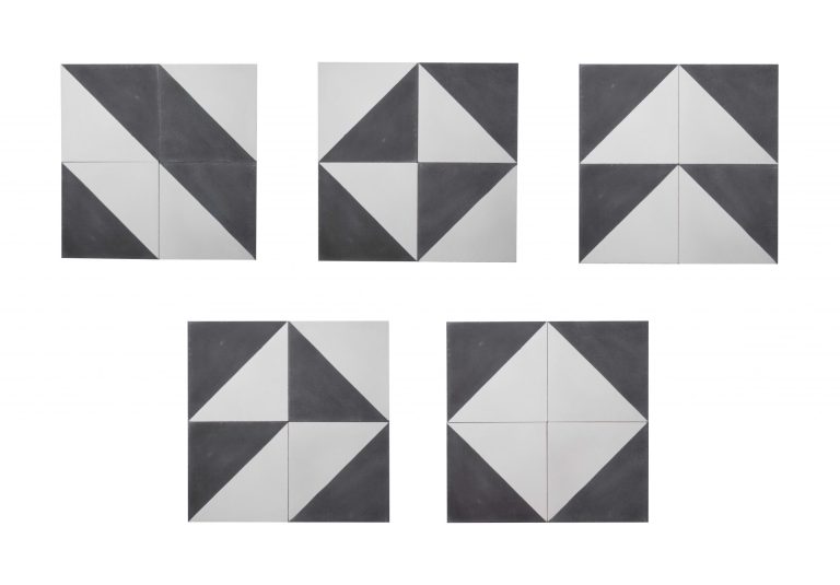 Triangle Blue Encaustic Cement Tiles 6,5 m²