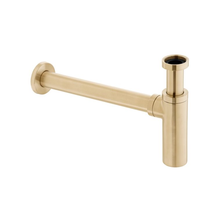 Contemporary Round Bottle Trap 1.1/4” with 35mm Outlet - Brass