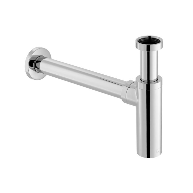 Contemporary Round Bottle Trap 1.1/4” with 35mm Outlet - Chrome