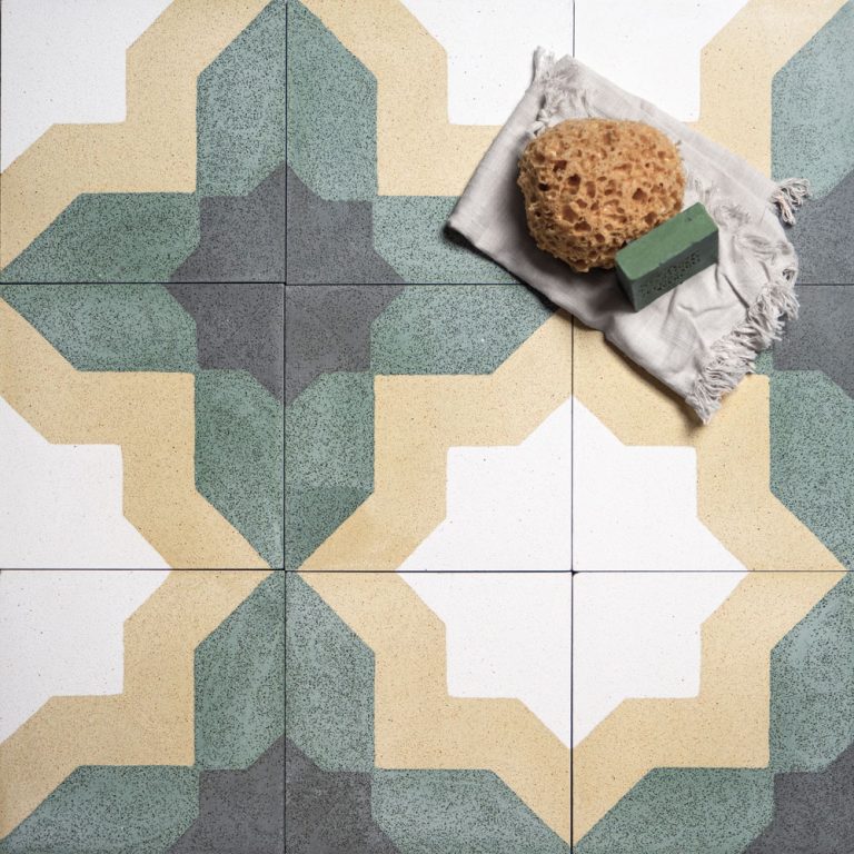 Octagon Pattern Encaustic Cement Tiles