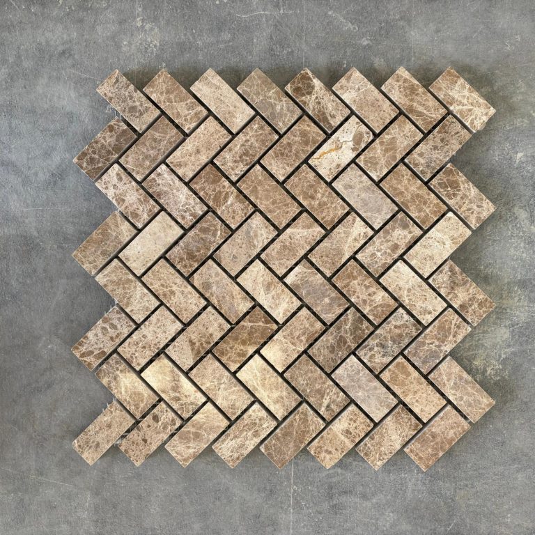 Cappuccino mini Herringbone Emperador Polished 5m²