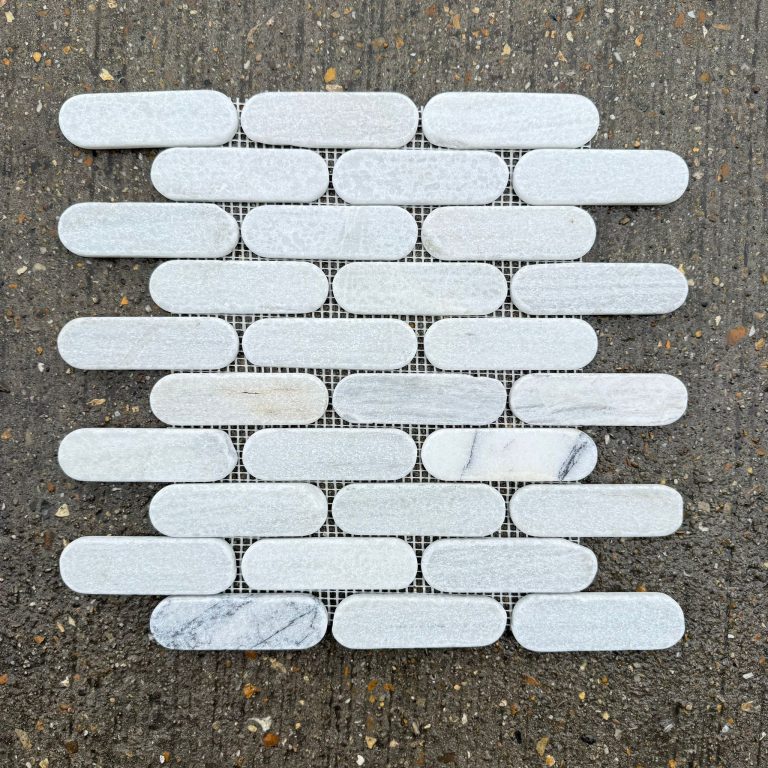 Ice Grey Pills Marble Mosaic Tumbled 3.5m²