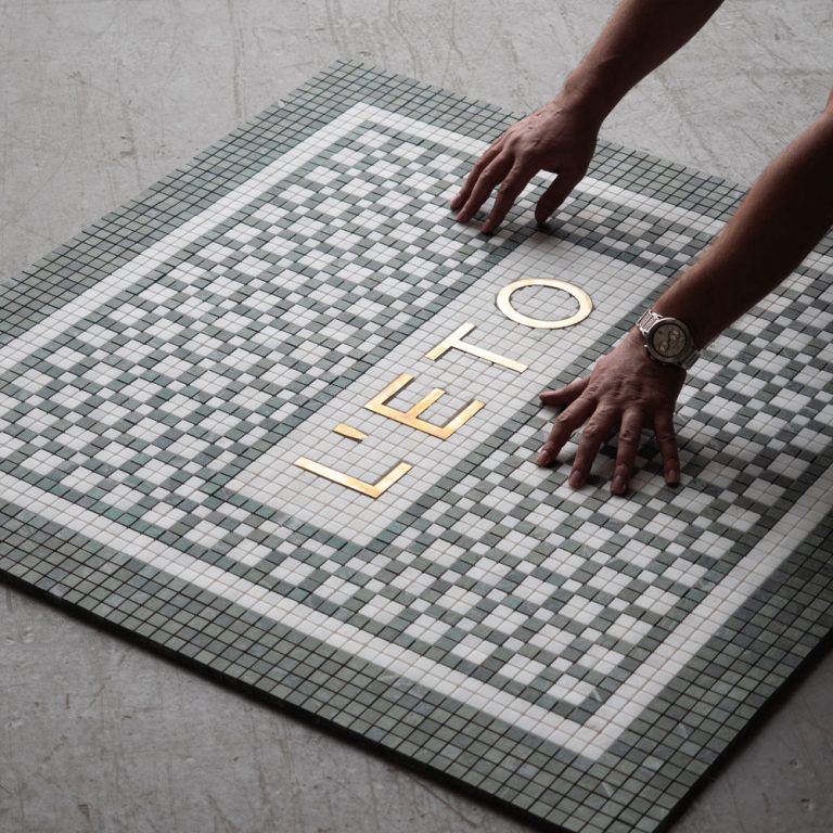 LET'O Typographic Marble Mosaic Lettering
