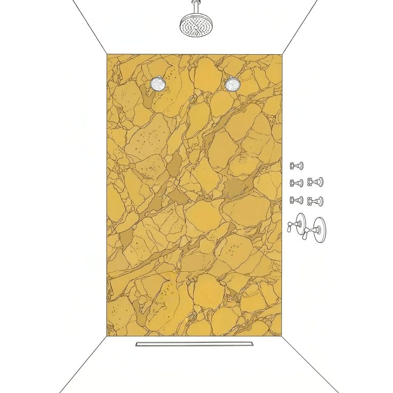 Full Wall Marble Shower Panel