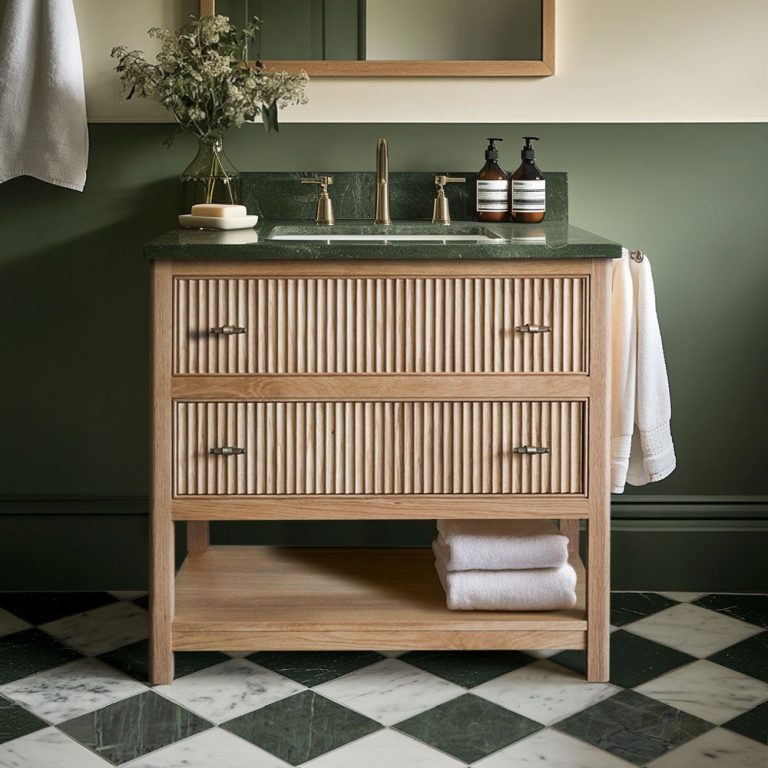 Milano 80cm Oak Vanity Unit