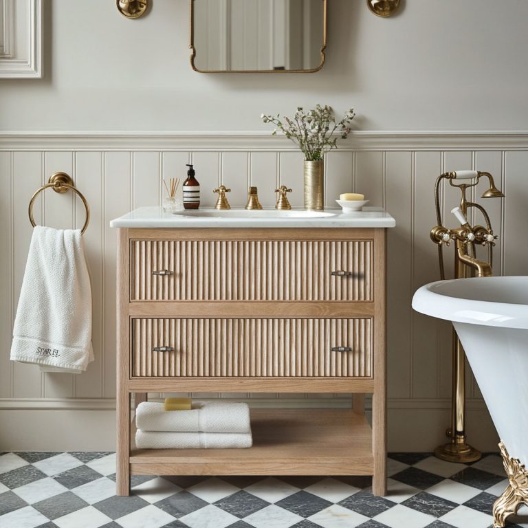 Milano 80cm Oak Vanity Unit