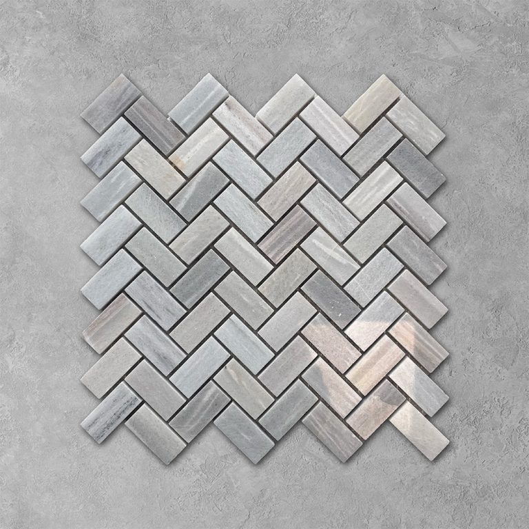 Skyline Polished Marble Mini Herringbone