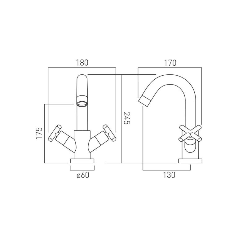 Deck - Mounted Mono Basin Mixer - Gold