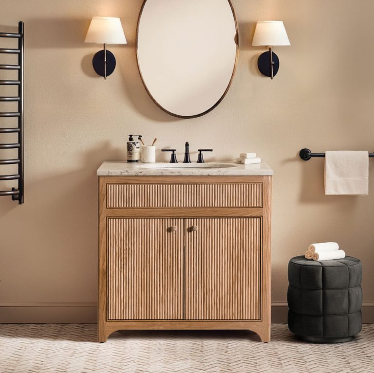 Roma 80cm Oak Vanity Unit