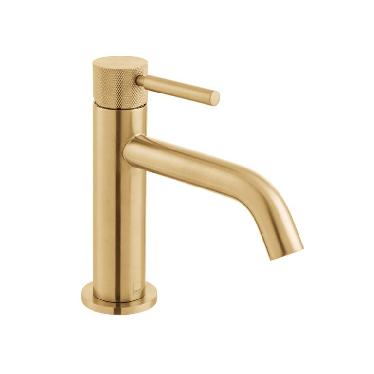 Slimline Deck-Mounted Mono Basin Mixer - Gold