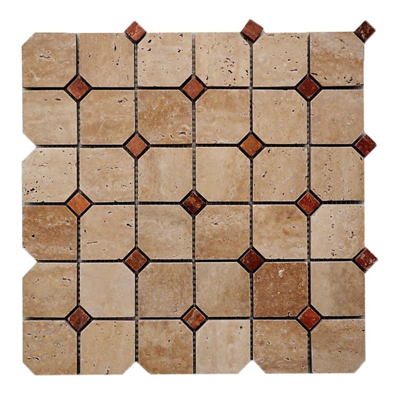Travertine Octagon Marble Mosaic Tiles