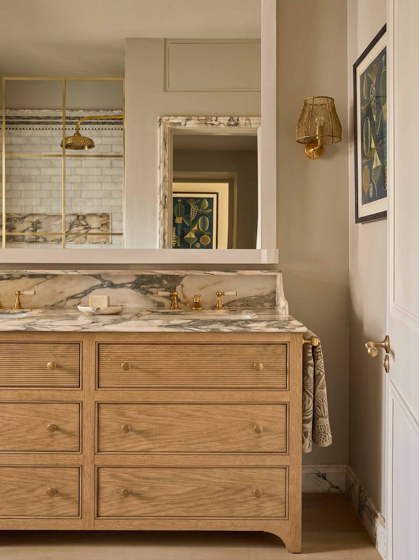 Tuscany Oak Vanity Unit 156cm