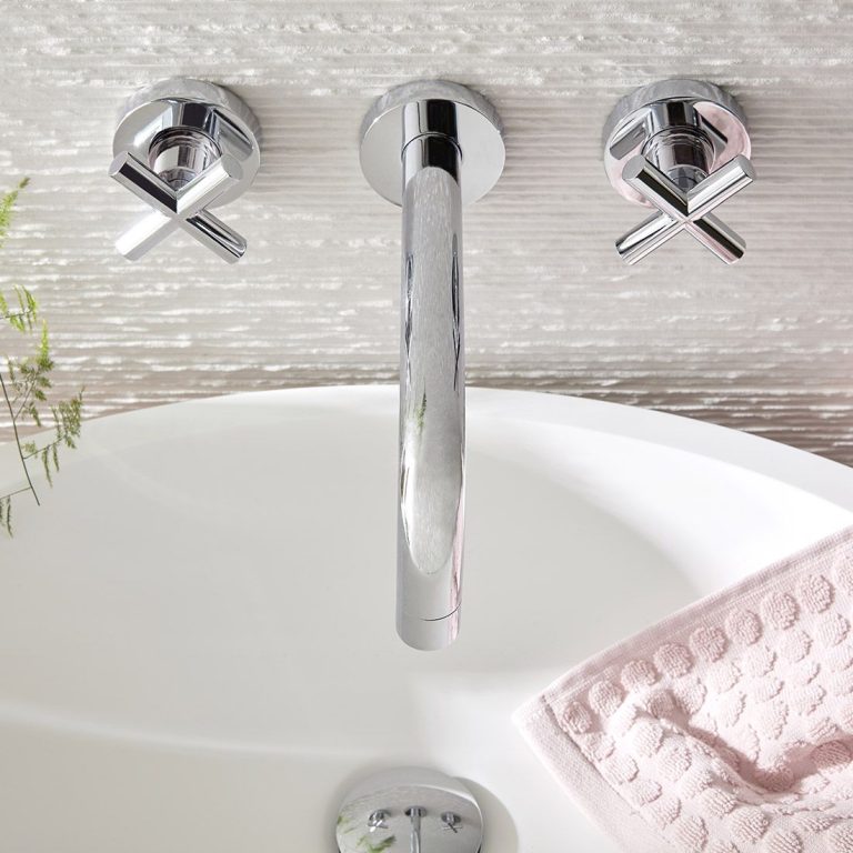 Wall Mounted Basin Mixer 200mm Spout - Chrome