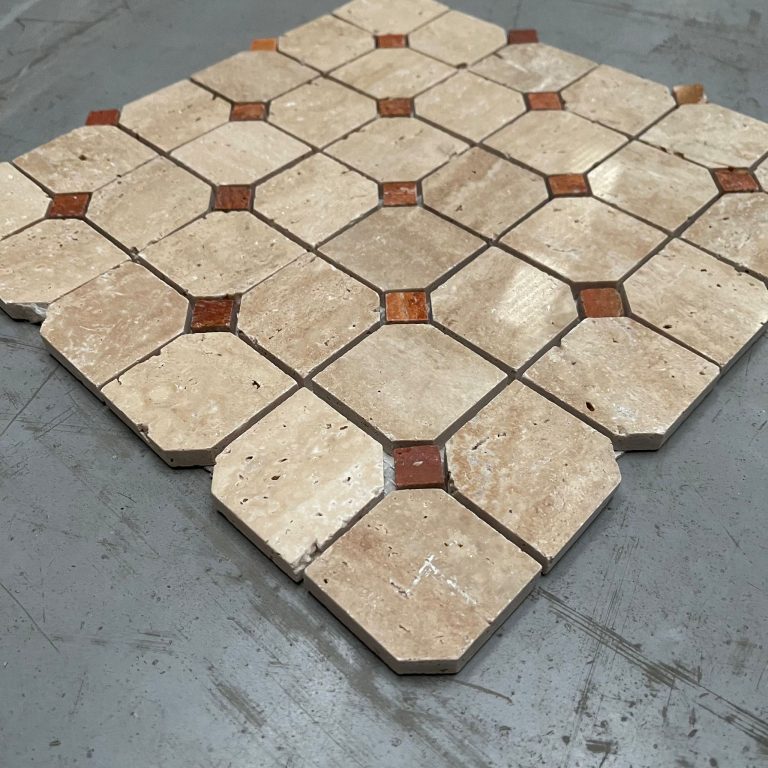 Travertine Octagon Marble Mosaic Tiles