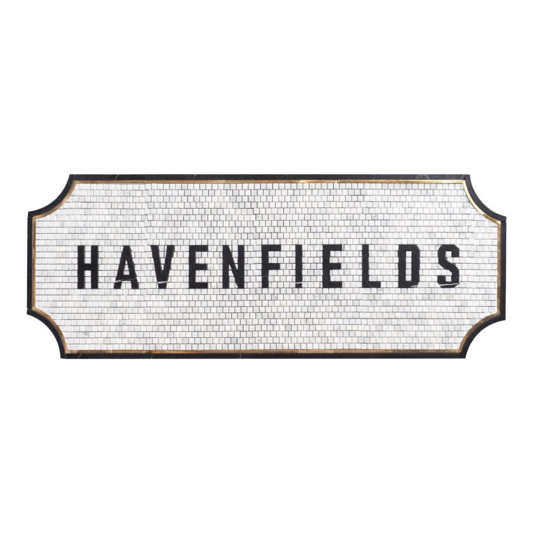 Typographic Marble Mosaic Lettering