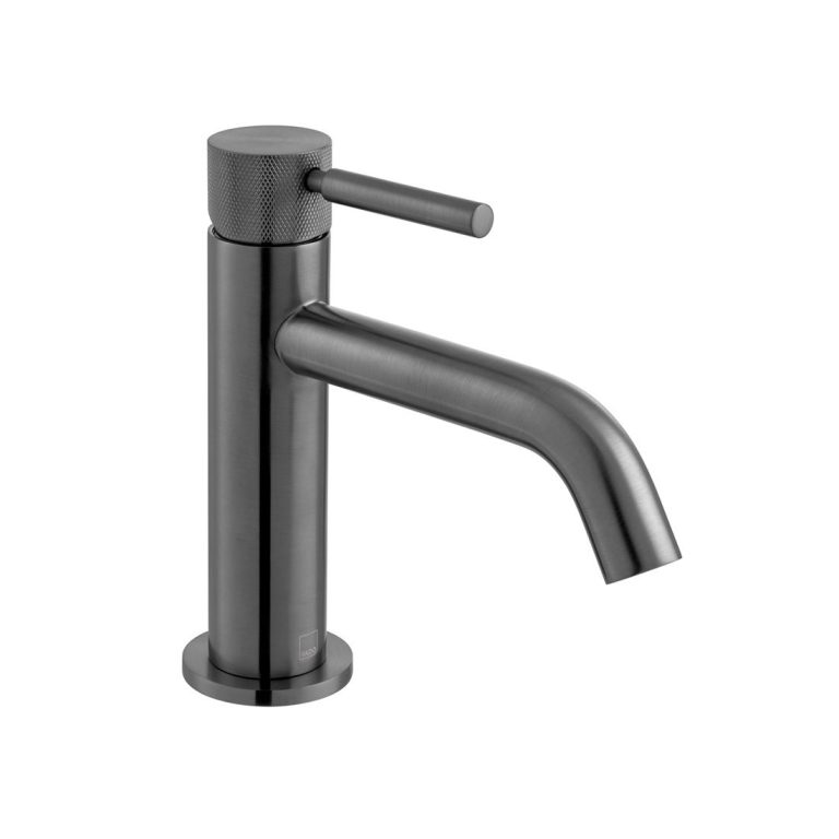 Slimline Deck-Mounted Mono Basin Mixer -  Black