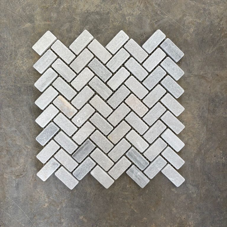 Mini Herringbone Ice Grey Tumbled 5.5m²