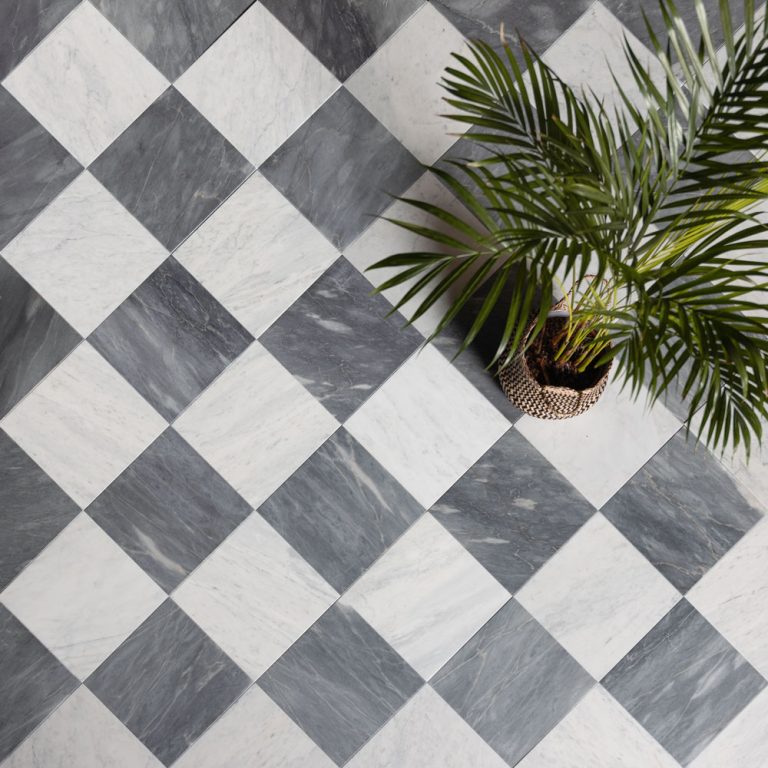 Storm Grey Marble Square Tiles