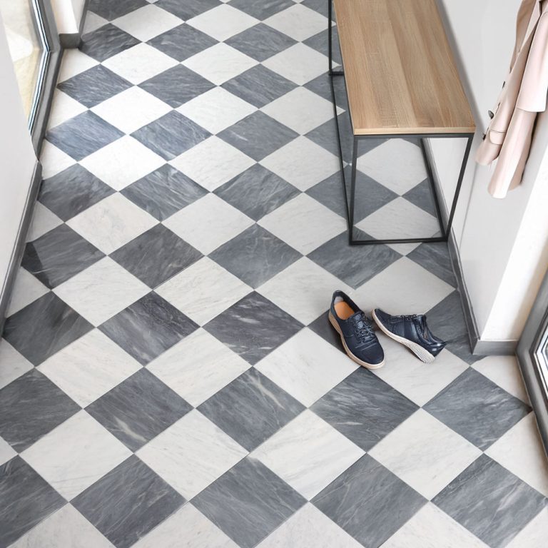 Storm Grey Marble Square Tiles