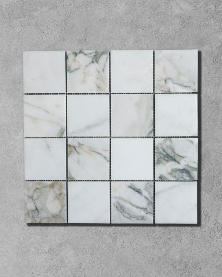 Calacatta & Arabescato Amazon Square Marble Mosaic