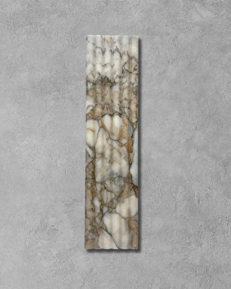 Arabescato Amazon Honed Marble Fluted Tile 152 x 610mm