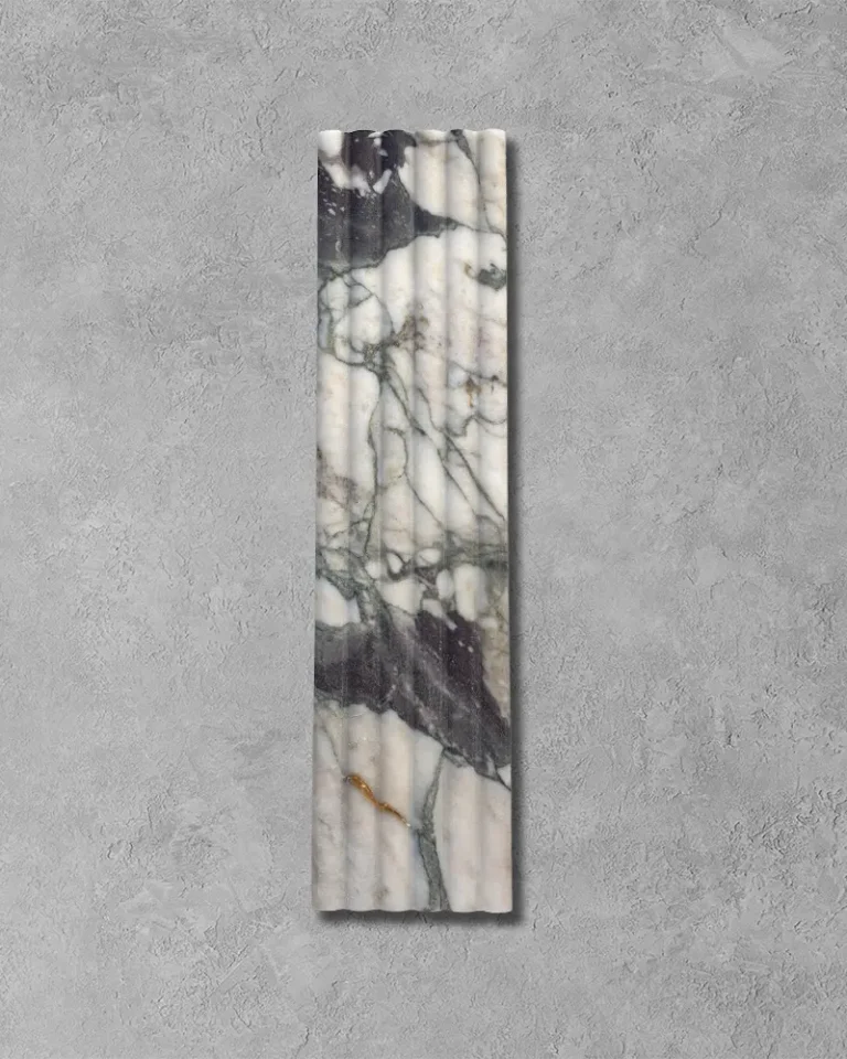 Arabescato Viola Mix Honed Fluted Tile