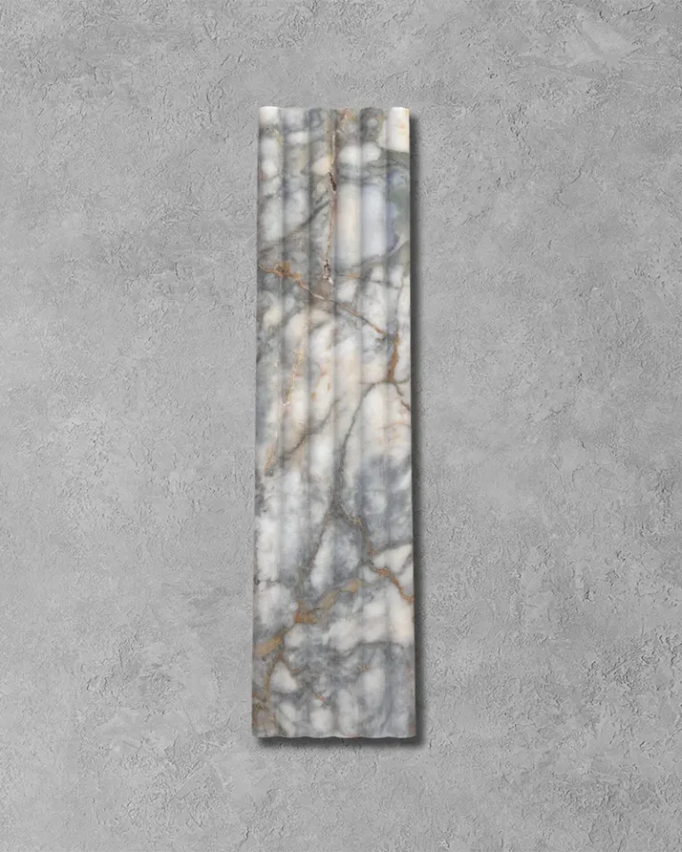 Bluette Honed Marble Fluted Tile
