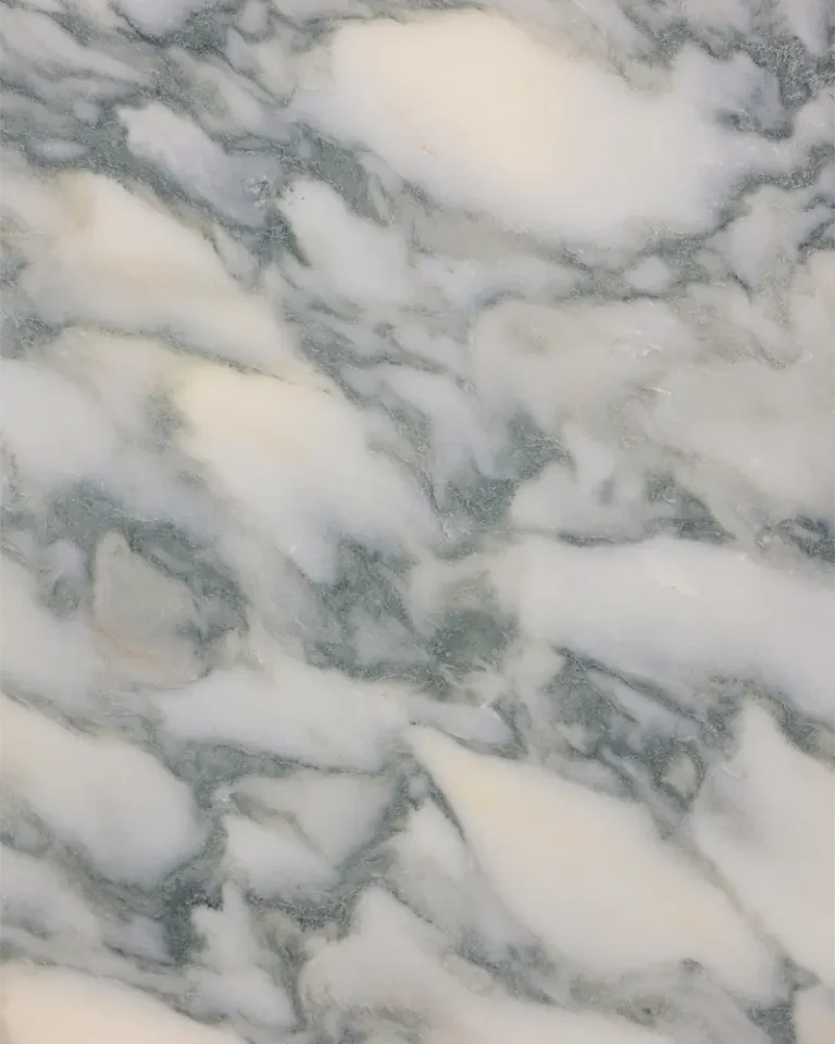 Arabescato Apuano honed marble slab with light background and distinctive grey natural veining