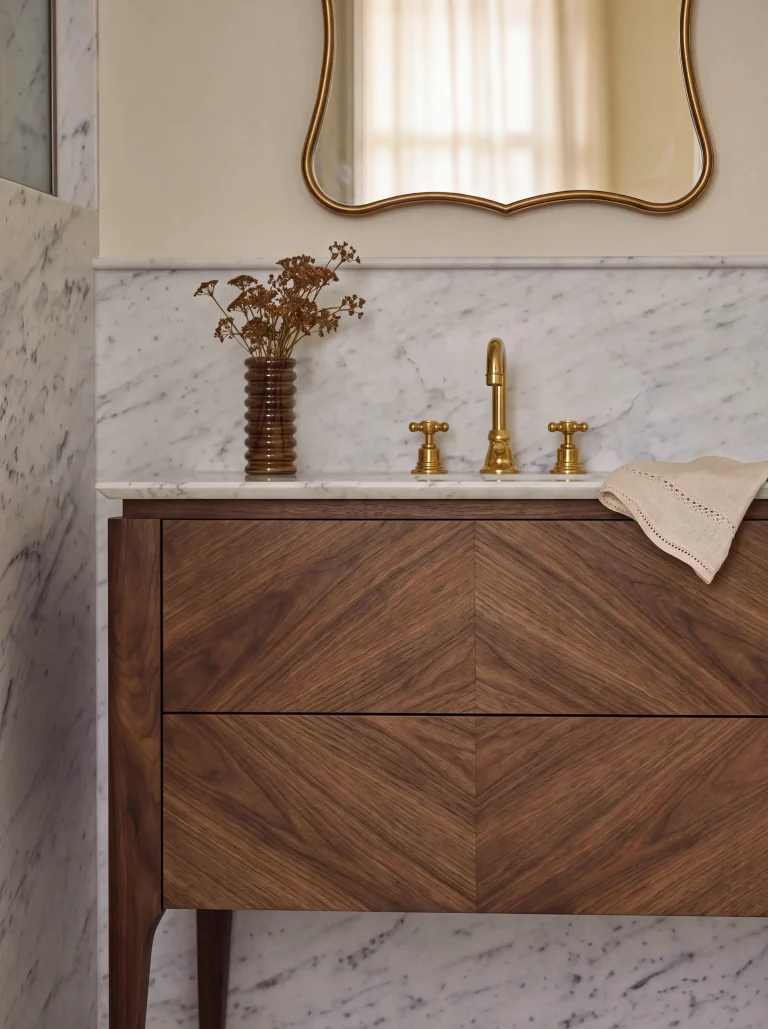 Venice 90cm walnut Vanity Unit