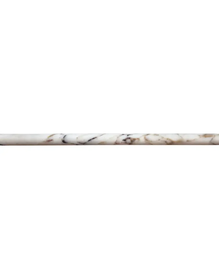 Arabescato Viola marble pencil trim with white, violet and grey natural veining