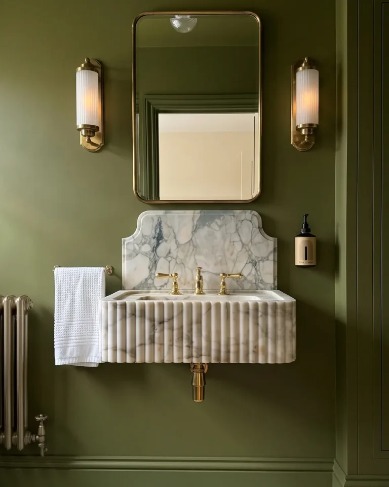 Calacatta Amazon Marble Fluted Basin