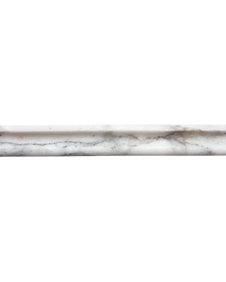 Monet Green Marble Dado Moulding with rich green natural veining and decorative profile